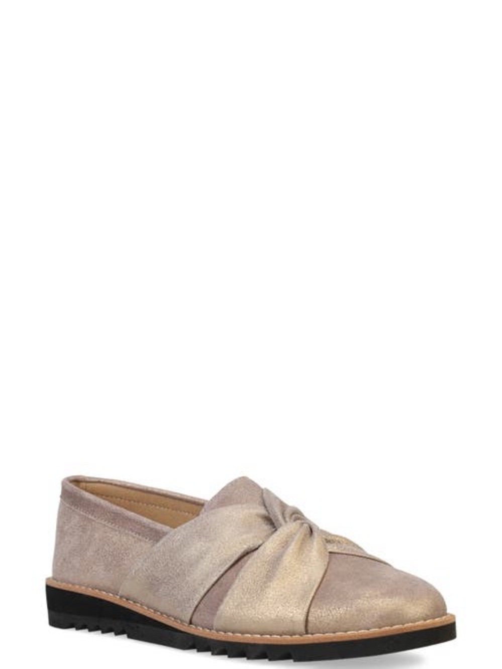 Eileen Fisher Enna Taupe Twisted Knot Slip-On Loafer